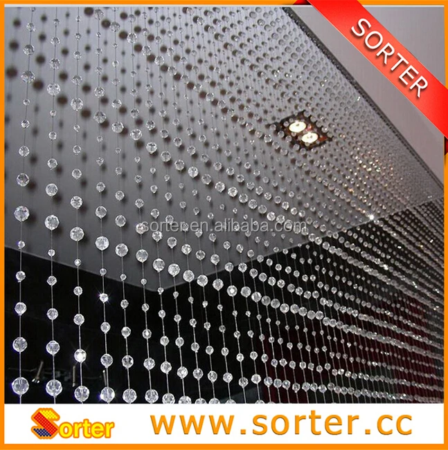 Crystal Round Beaded Strand Curtain partition for Room Divider Blinds