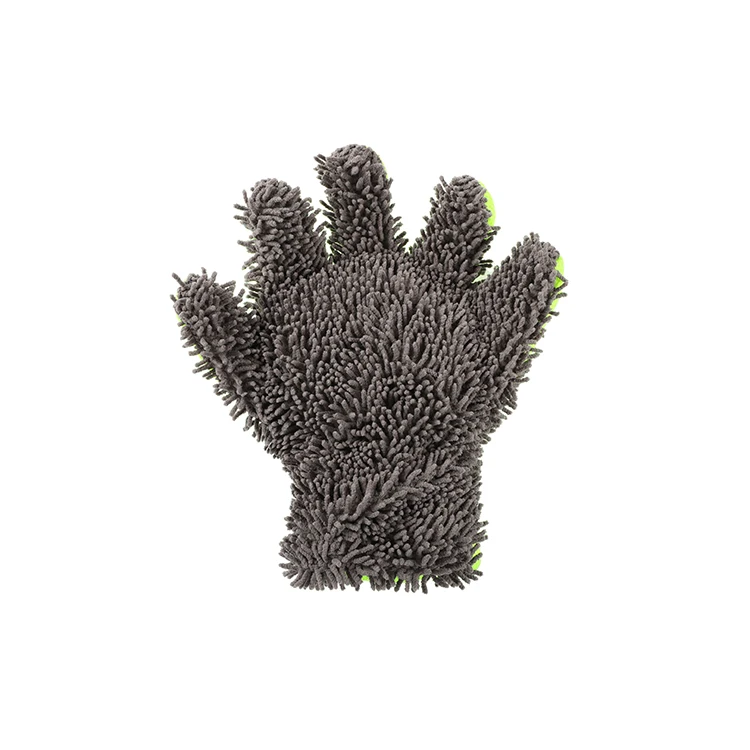 Multi purpose scratch-free microfiber waterproof car clean wash mitt gloves with 5 fingers