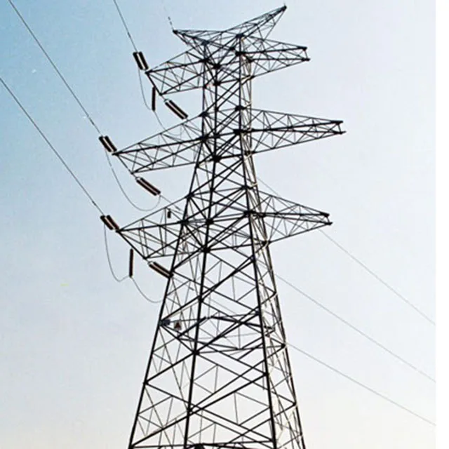 35M Hot dip galvanized lattice angle steel telecommunication tower