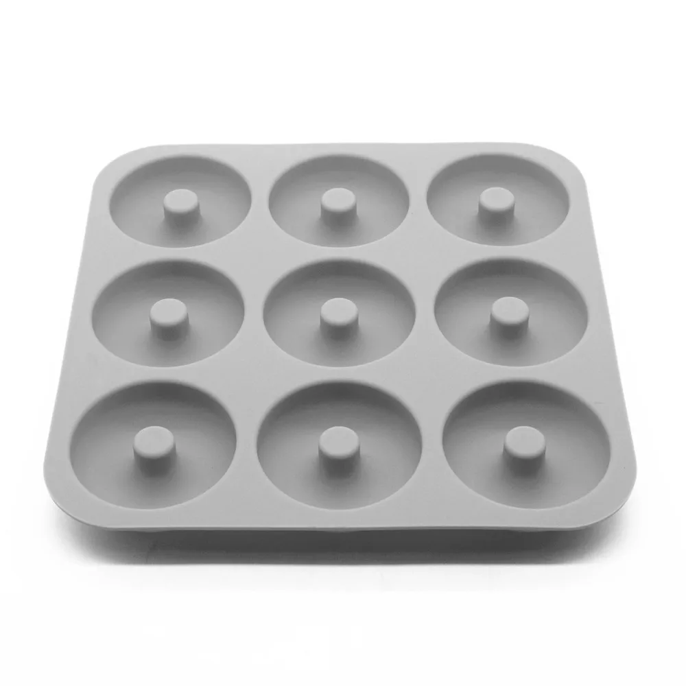 Silicone Donut Baking Pan Biscuit Mold, Makes 9 Full Size Donuts, Dishwasher and Freezer Safe