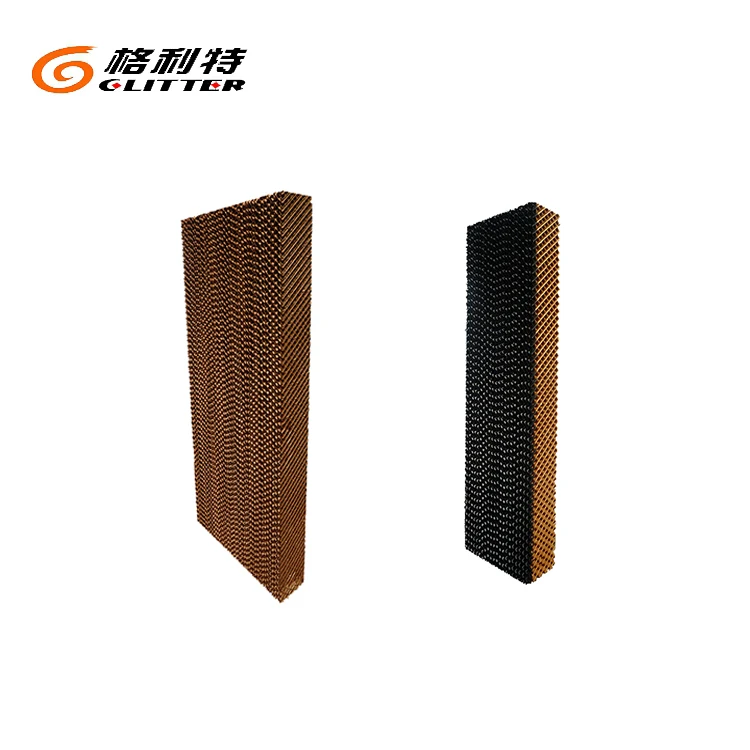 Corrugated Cellulose Evaporative Honeycomb Filter Air Cooling Pad 7090 model in brown color