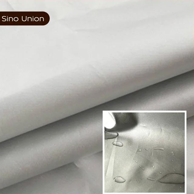210D Silver Coated Lightweight Waterproof Umbrella Fabric 100% Polyester Flame Retardant For Luggage