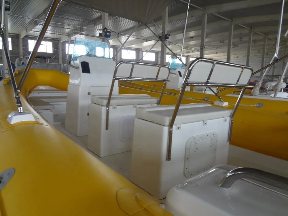 Luxury BIG  Rigid hull fiberglass hull  inflatable rubber boat rib dinghy  boats