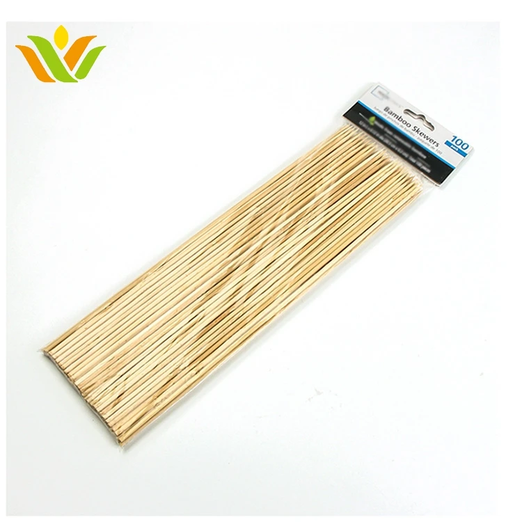 Round bamboo skewers pack birch wood skewers direct factory