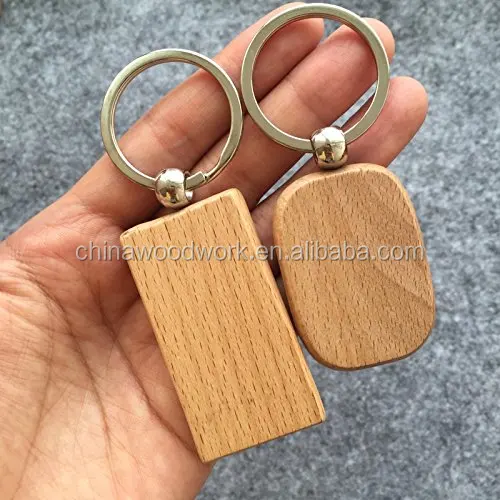 
DIY Blank Wooden Key Chain Personalized Wood Keychains 