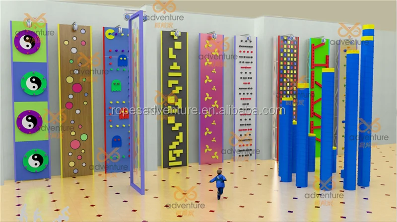 play gym equipment rock climbing wall, climbing rope wall, adventure climbing