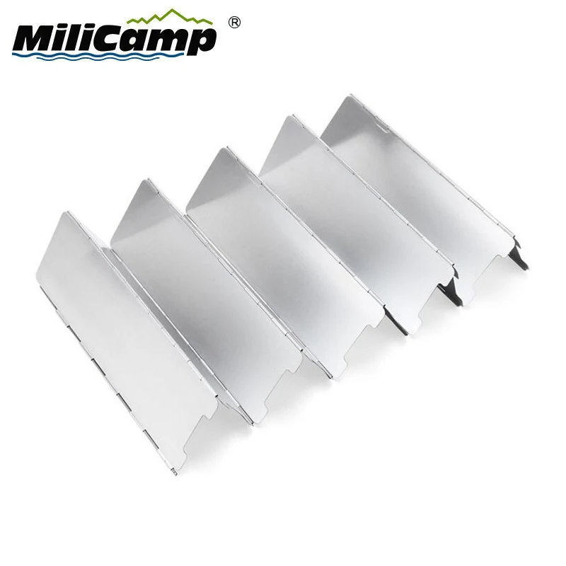Camping aluminium Folding wind screen stove windshield