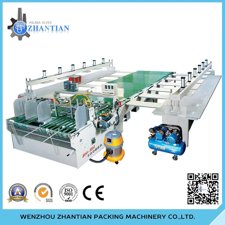 BH-184A Semi-automatic Box Gluing Both Sides Semi-automatic folder gluer machine