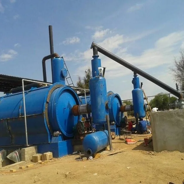  Новейшая установка пиролиза из отходов пластика в нефть мощностью 10 тонн