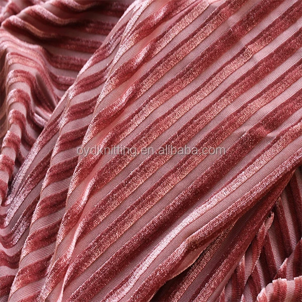 93% Polyester 7% Spandex New Design Corduroy Korean Velvet Thin Summer Clothing Velvet Fabric for Women Garment