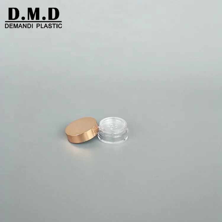 1gr 3g 5ml 10gram 10ml 20g 20ml square empty rose gold pink mineral powder jar with sifter