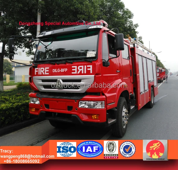 SINOTRUCK water tank fire truck, howo 8000liters fire fighting vehicle for sale