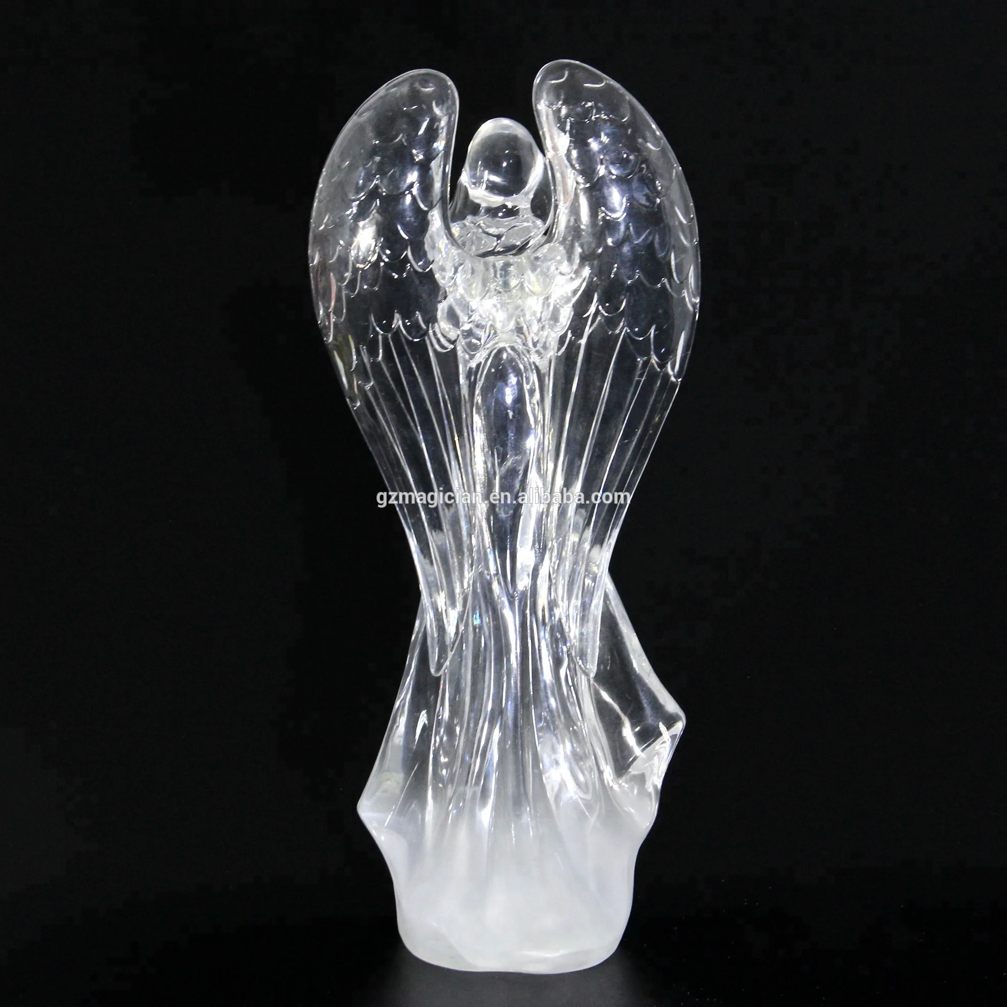 Made In China New Product LED Light Christmas Angel Acrylic Figurines