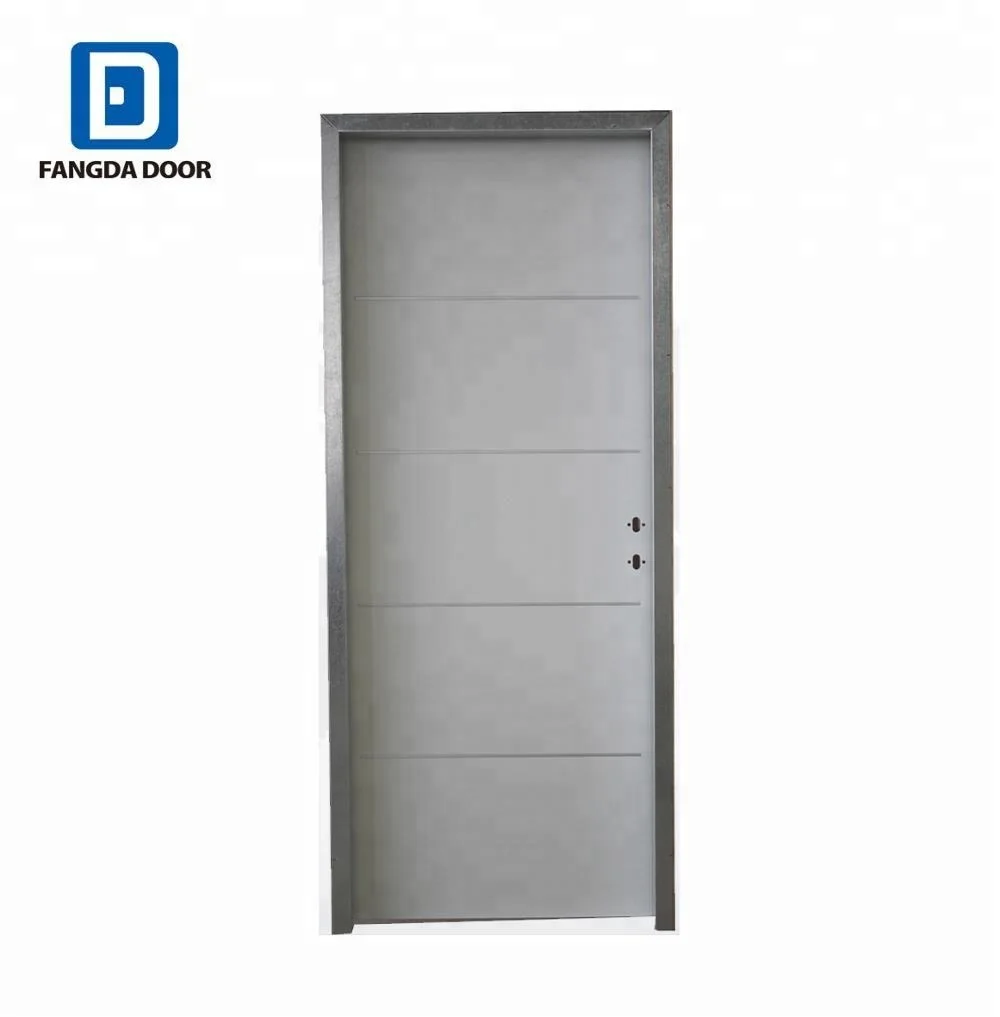 Fangda top quality steel wood door set with solid wood jamb