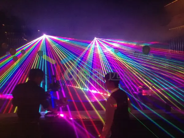 Full color fashion 8W RGB Animation Laser Light for dancing party disco club