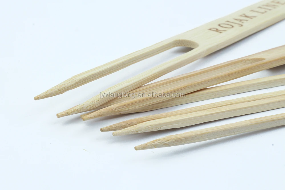 Bamboo Double Prong Skewers For Barbecue Grilling Kabob