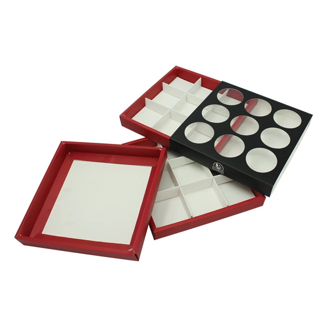 
Wholesale Art Paper Macaron Packaging Box with Nice Clear Window 