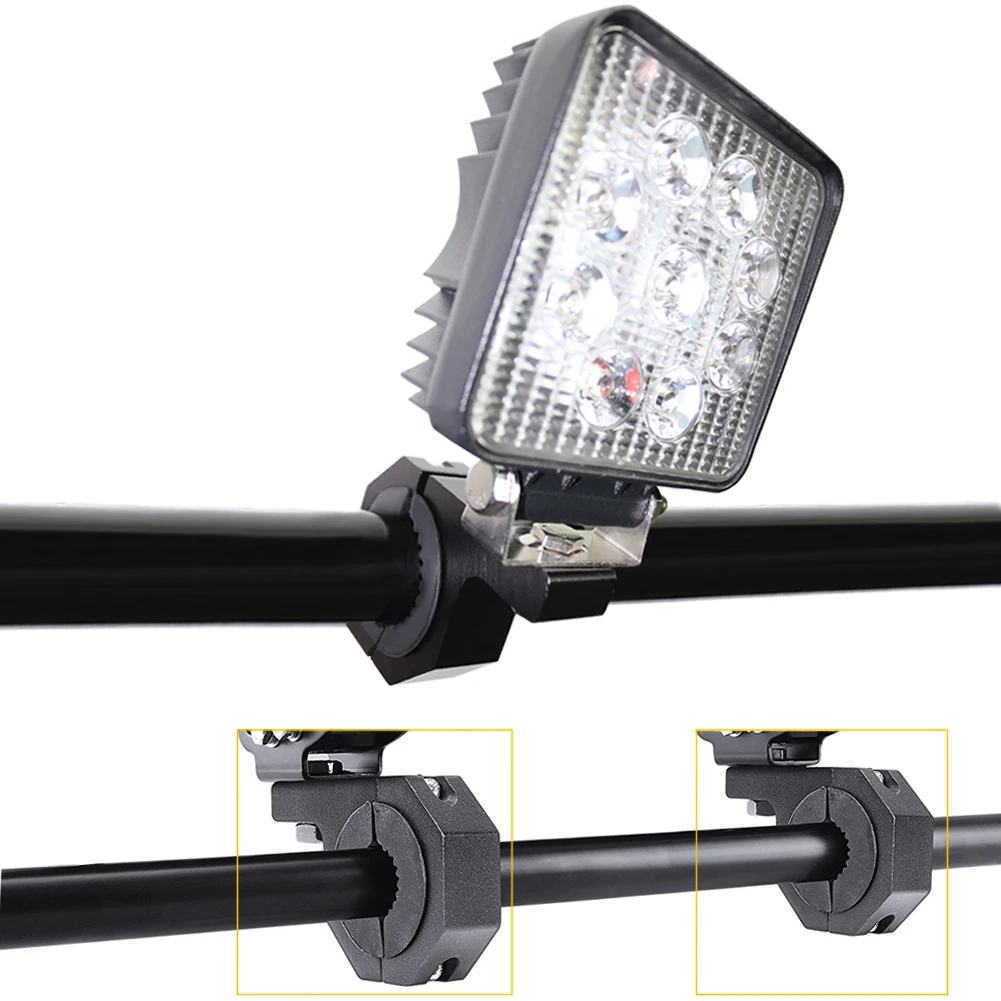 Bumper Tube Clamp Bar Roof Roll Mount Brackets Mounting Cage Holder Clip 2 sets