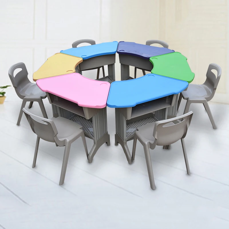 
Hexagon preschool furniture for nursery school folding school tables 