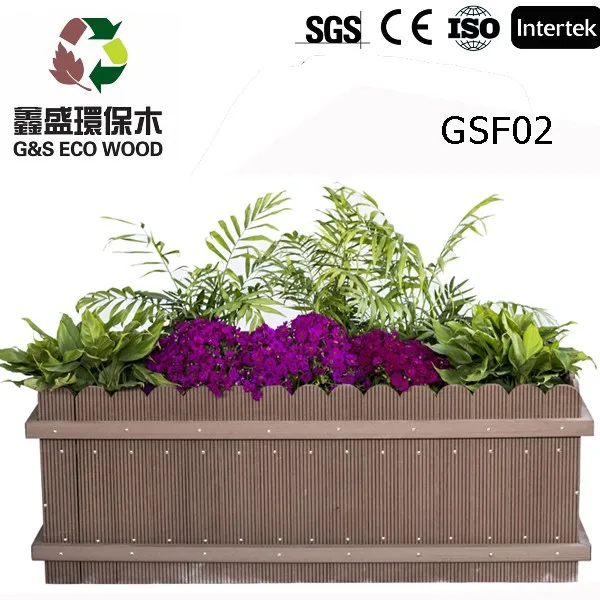 High quality wpc composite decking flower diy plastic tree pot/wood plastic composite wpc flower box