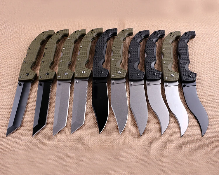 Stainless steel folding pocket knife outdoor knife with ABS and glass fiber handle