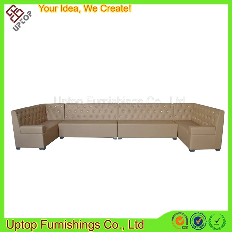 (SP-KS327) Коммерческих пользовательские кожаные секционные ресторан ктв диван