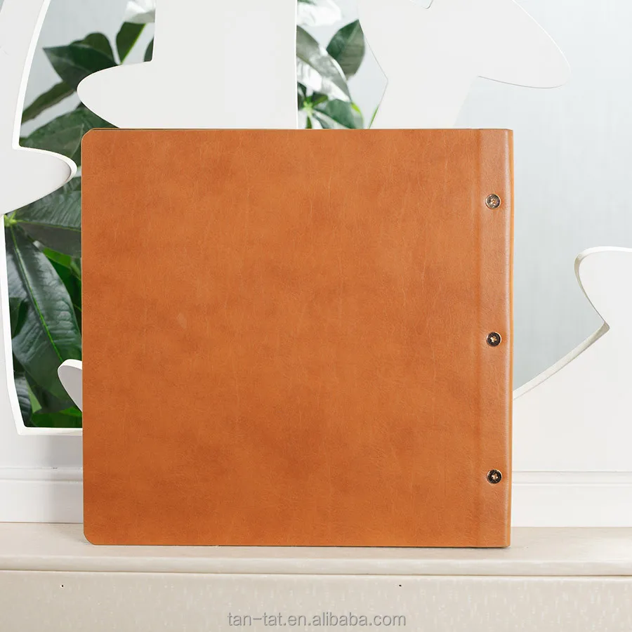 High Quality Crazy Horse Leather Menu Cover for Restaurant