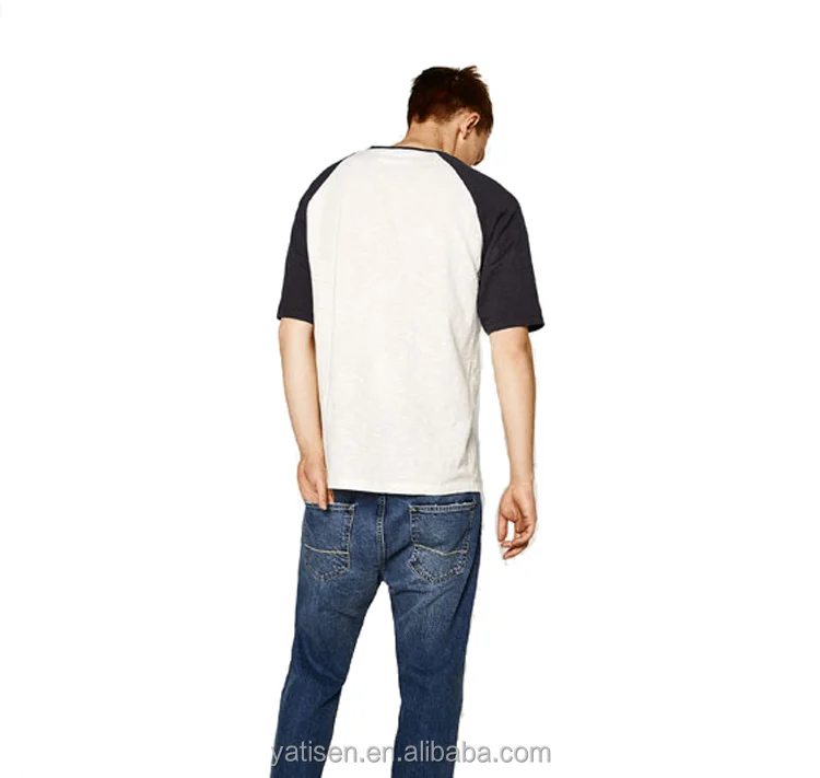 wholesale new design 100 cotton t shirt raglan short sleeve mens custom t shirt