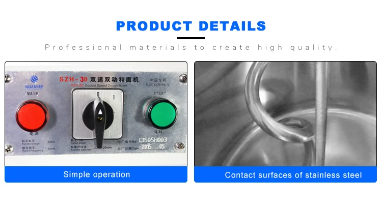 professional double speed dough mixer commercial dough mixer machine