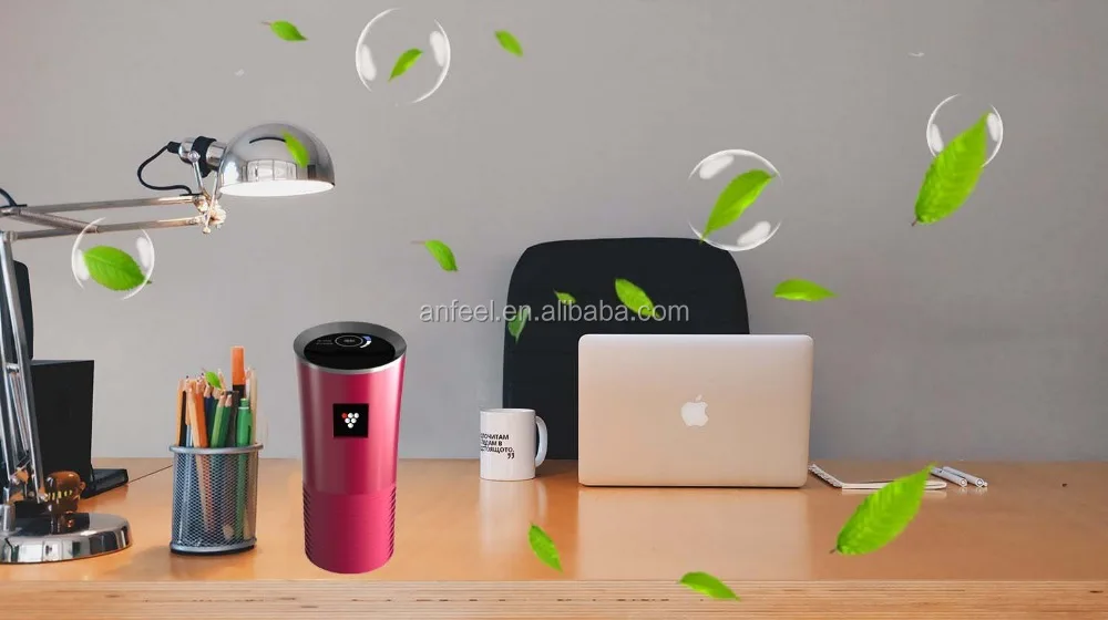 Mini Car Air Cleaner Ion Generator Purifier Filter for Allergies/ Dust