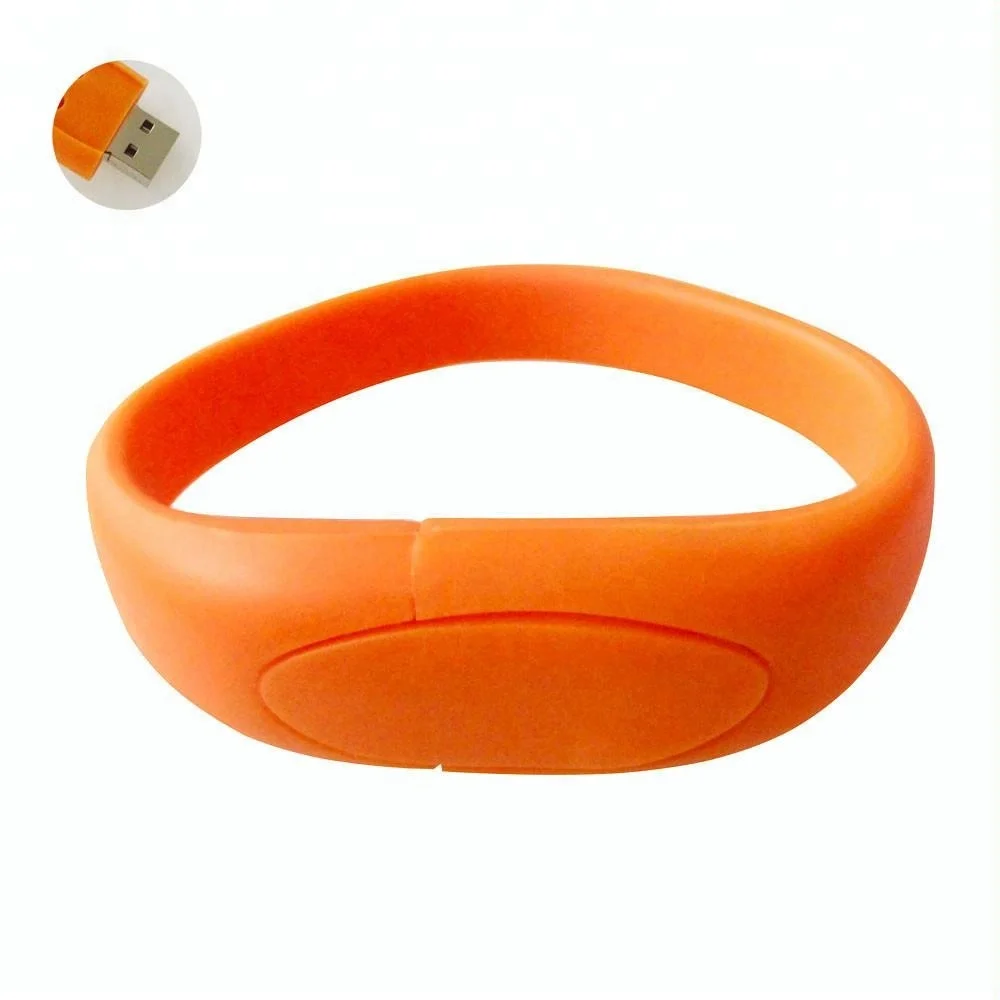 Silicone pendrive USB 2.0 custom logo Bracelet 16GB 32Gb 64 GB Wristband usb flash drive