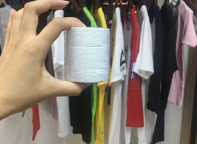 Custom promotional compressed t-shirt tin can compression t-shirt men