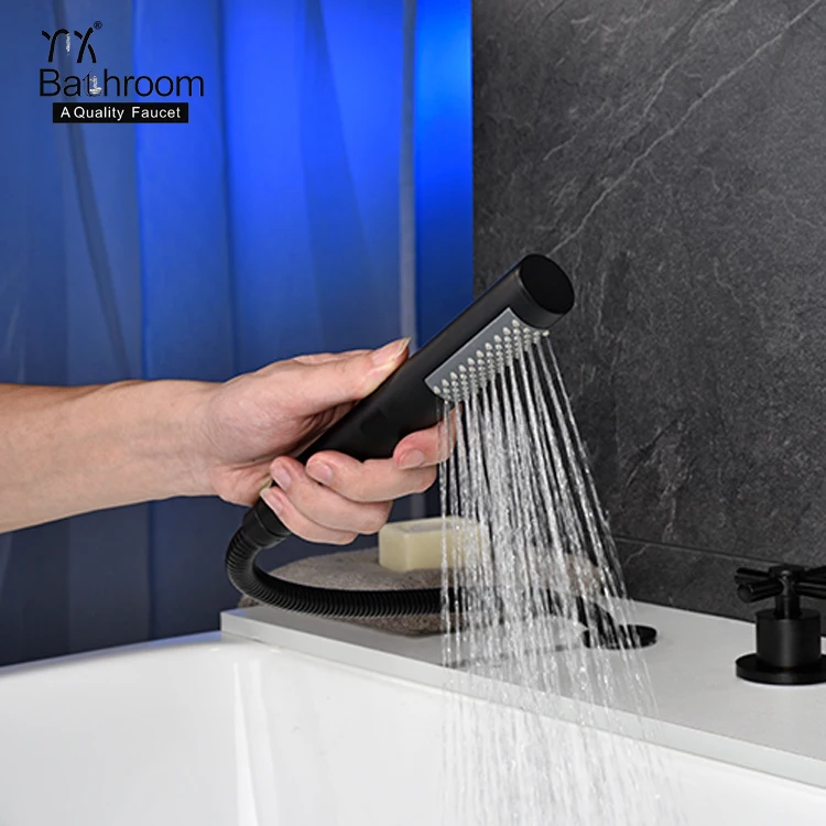 
Kaiping faucet high quality copper matte black bathtub filler faucet and shower bathroom taps faucet bathroom tapware 