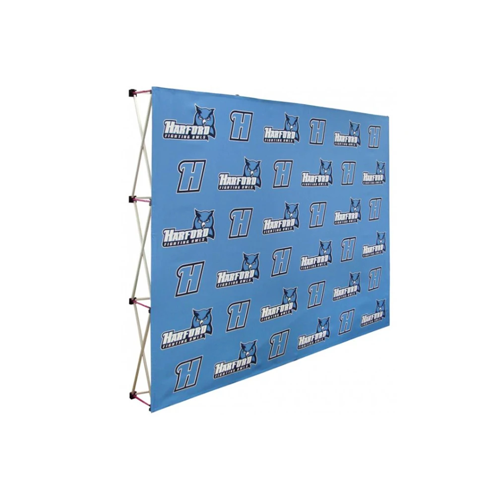 Shop 3X4/10FT Po  tension stretch advertising logo printed fabric pop up back wall booth banner display stands