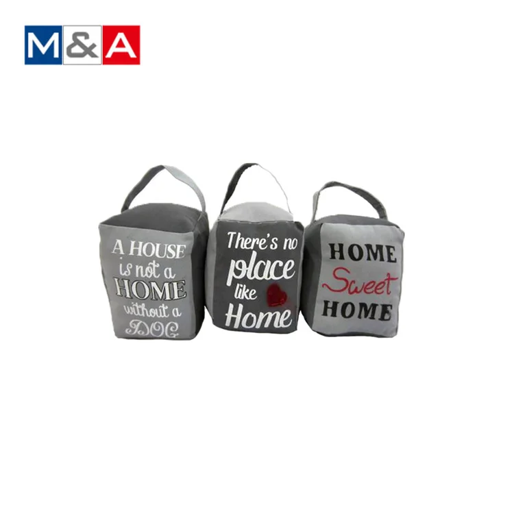 
Creative products fabric square bag door stopper angle door stop 