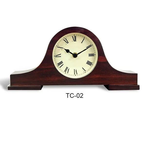 antique vintage handmade wooden table alarm clock