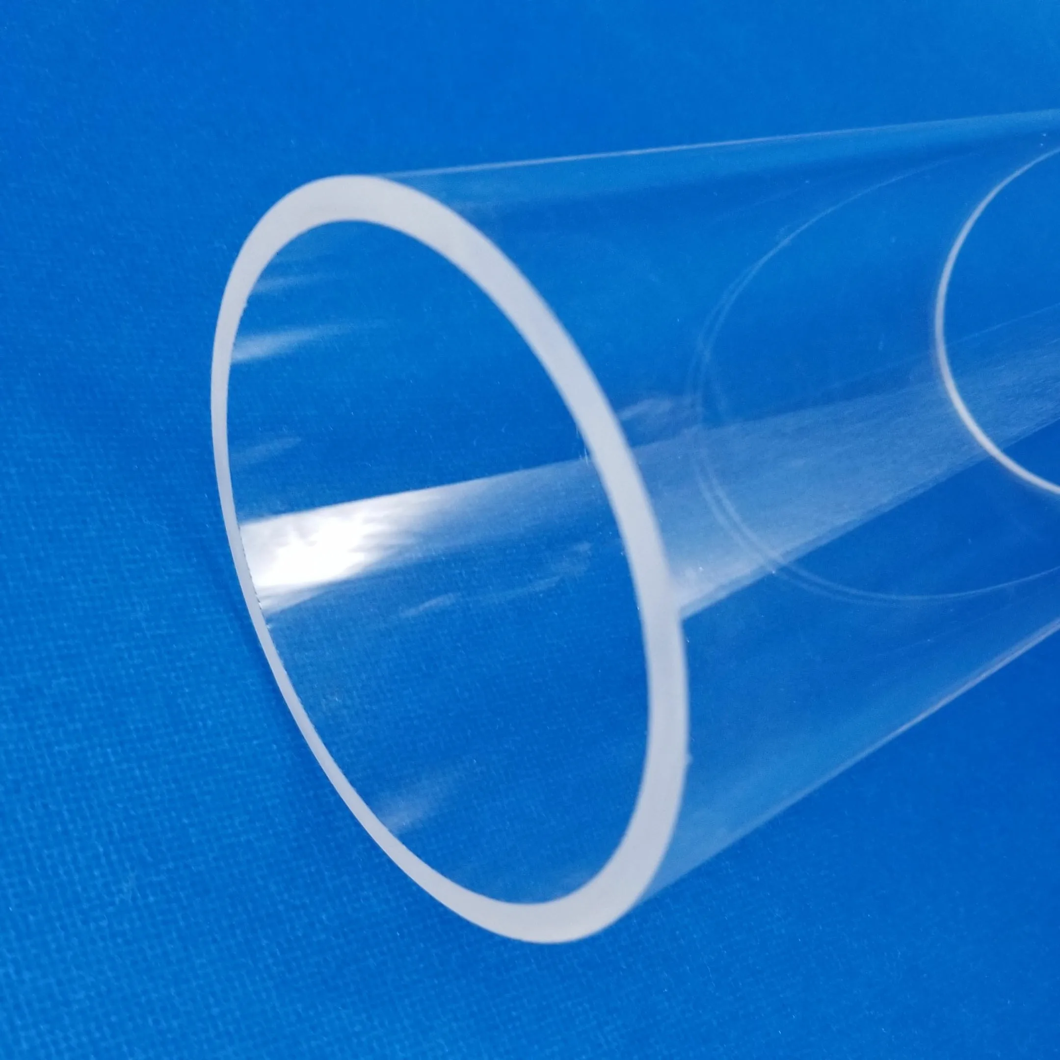 High Pressure Fused Silica Large Diameter Transparent Quartz Glass Tube For UV Lamp