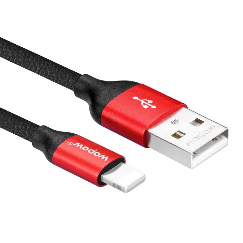 
Wopow LB18 1m for iphone metal cable nylon for iphone cable usb 1year warranty for iphone cable black 