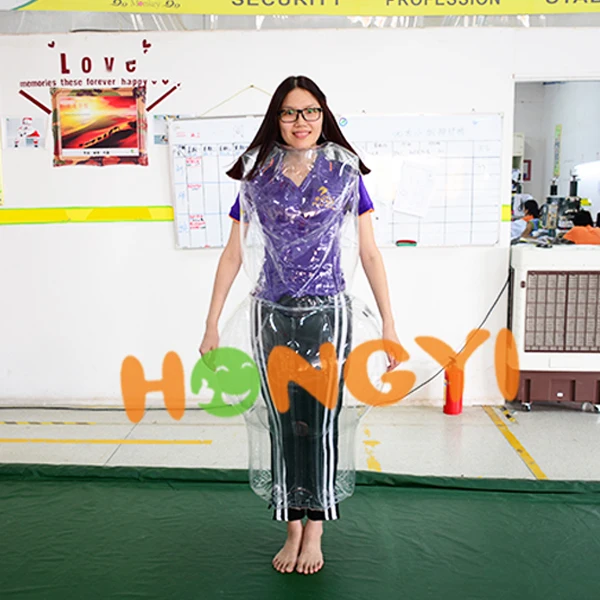 New design unique transparent inflatable clothing pvc inflatable dress can be customized
