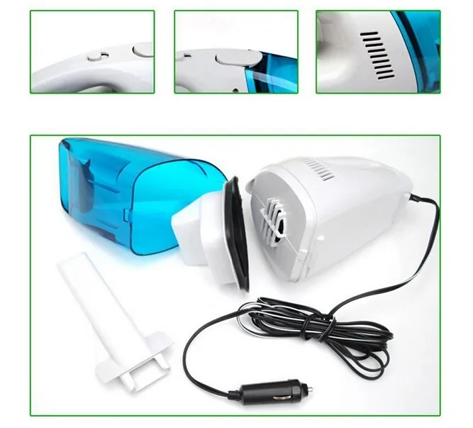 Hot sale 12V DC Portable vacuum cleaner Car vacuum cleaner with light