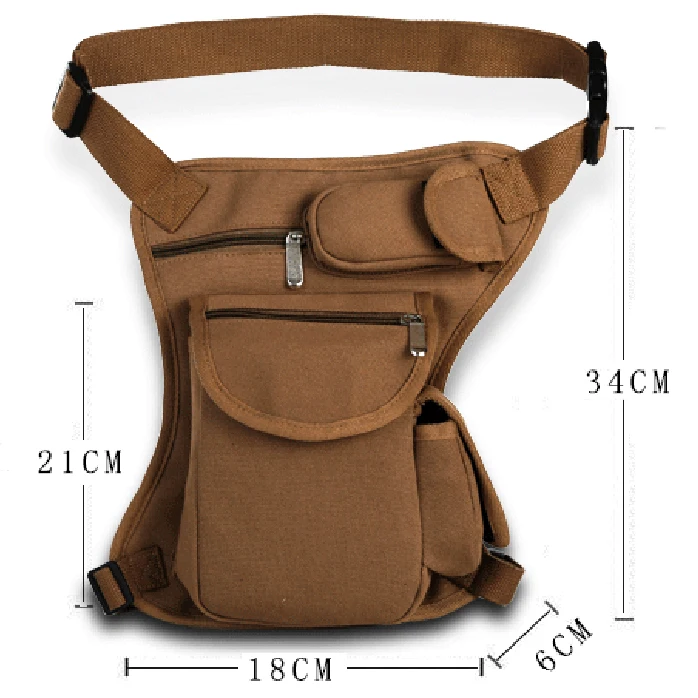 
Hunting Fanny Pack Waist Bag Belt Canvas Men Tactical Motorcycle Drop Leg Bag 