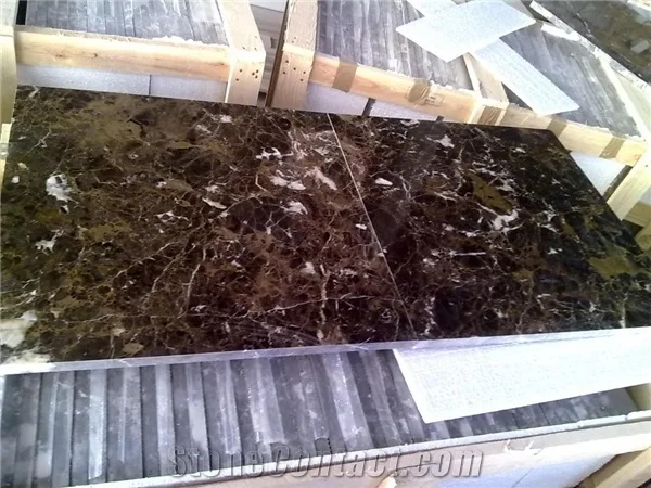 Spain Emperador Dark Marble Round Table Top Countertop Tile Slab Price