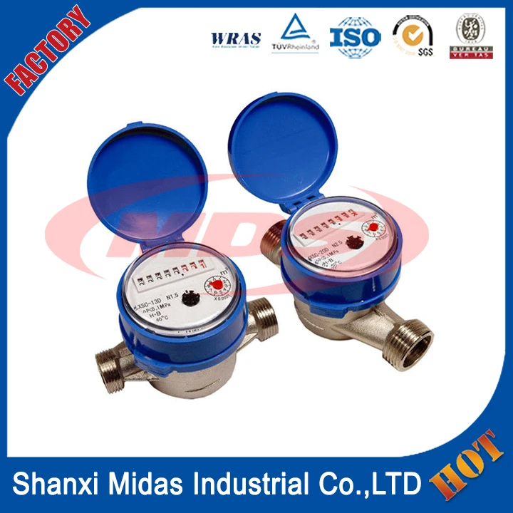 ISO 4064 Лопастные Колеса Одна Струя Сухого Типа Счетчик Воды для Южной Америки Рынка