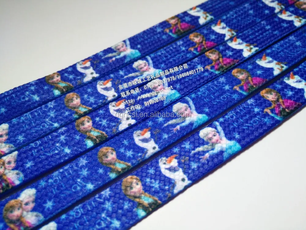 
Dongguan Yongcheng manufacture for shoe laces, the snow queen shoe laces, custom shoe laces for kids. 