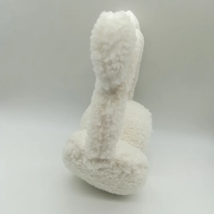 
2018 pure white berber fleece orecchiette earmuffs Winter warm fur earflap for children 