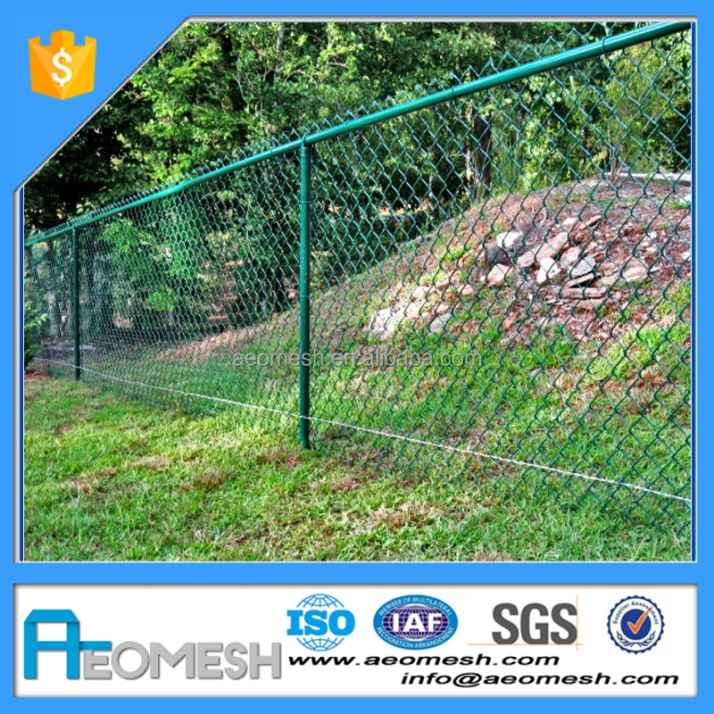 AEOMESH Beautiful 10 ft x 6 ft black PVC coated chain link fencing