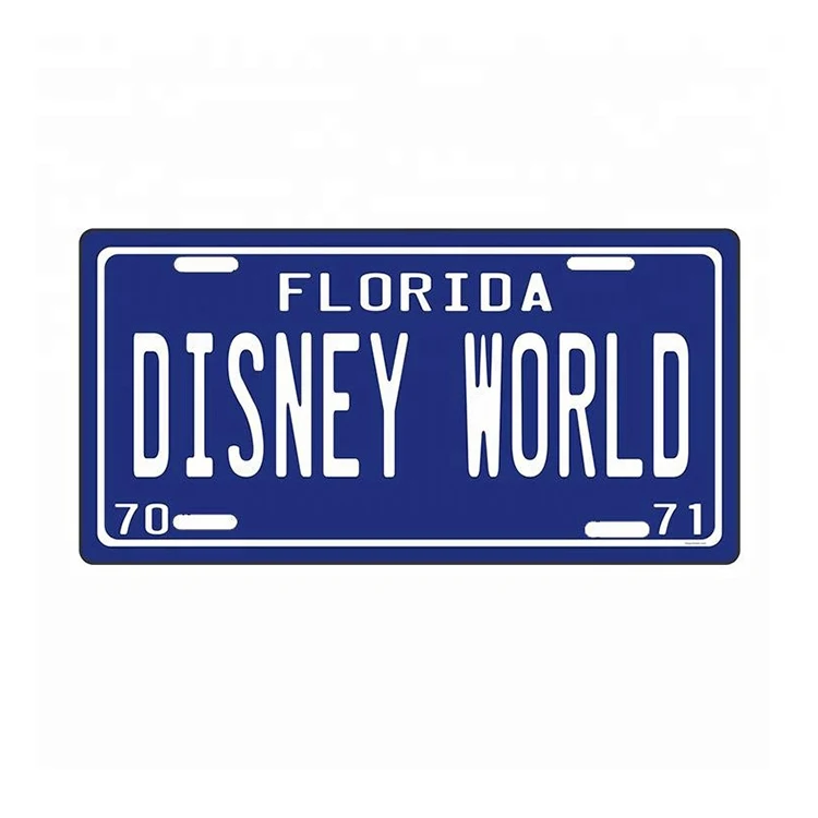 
High quality California embossing decor tin eco friendly souvenir number plate 