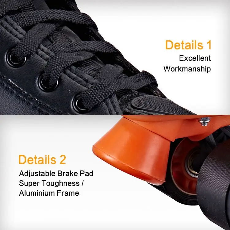 New Style Fashionable Artistic Cheap Adjustable Indoor Double Row Quad Roller Skates