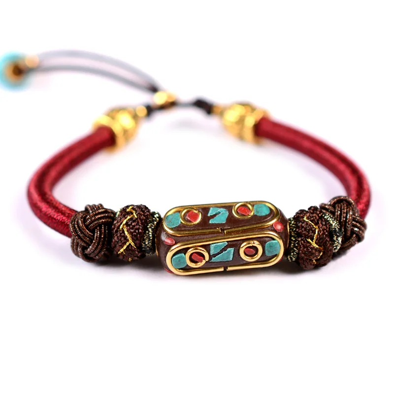LONGJIE Factory Sales Fashion Design Bohemian Women Retro Bracelet Nepal Sandbeach TIbet Style  Cloisonne Souvenir Jewelry
