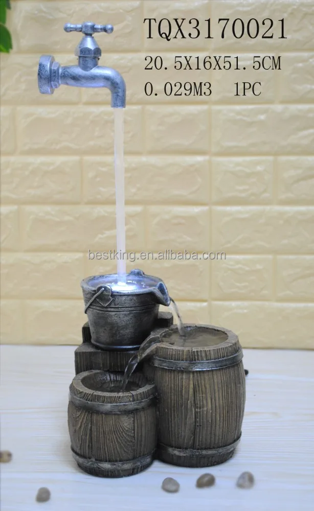 Import and export trade product warranty polyresin garden fountain